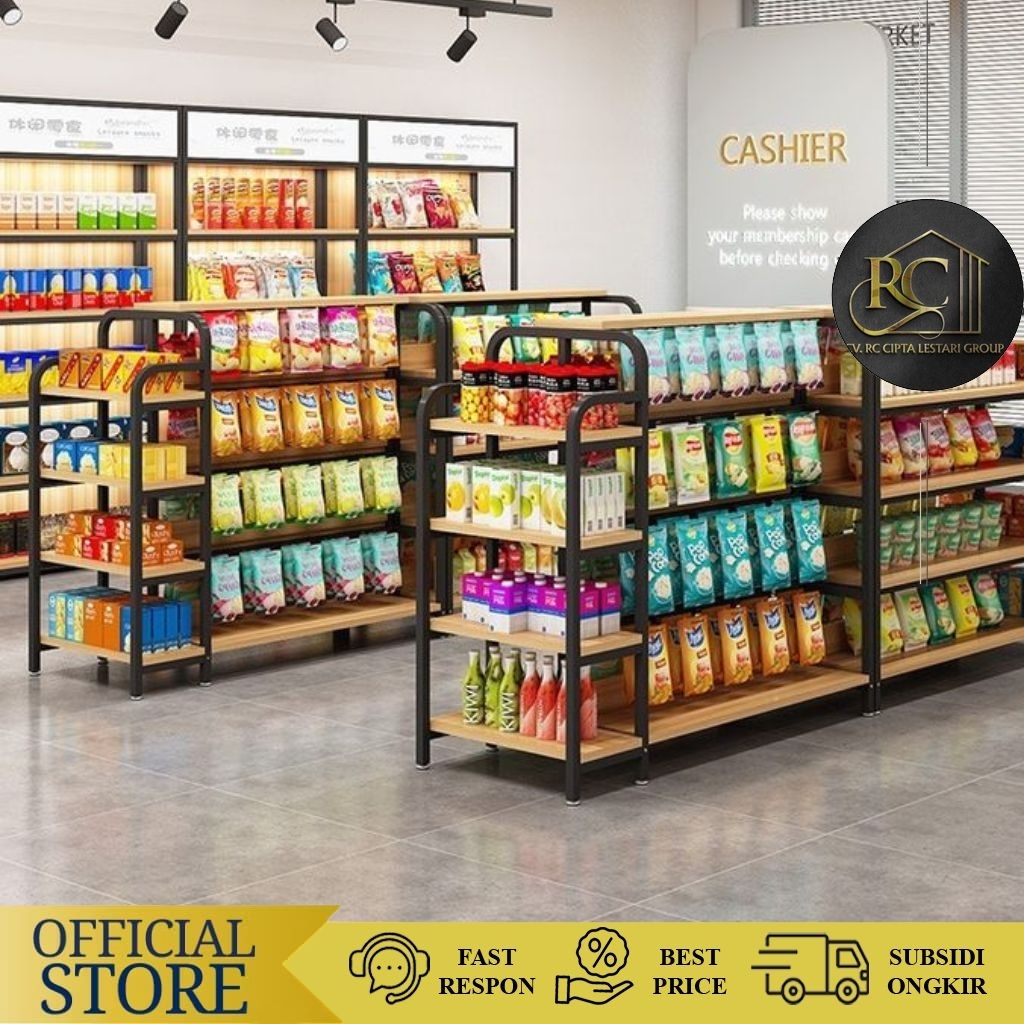 Rak Gondola Rak Display Tengah Furniture Industrial