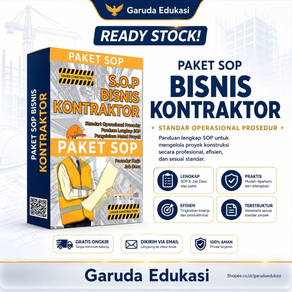 Full Materi Paket SOP BISNIS KONTRAKTOR - Standar Operational Prosedur Bisnis Usaha Jasa Kontraktor 