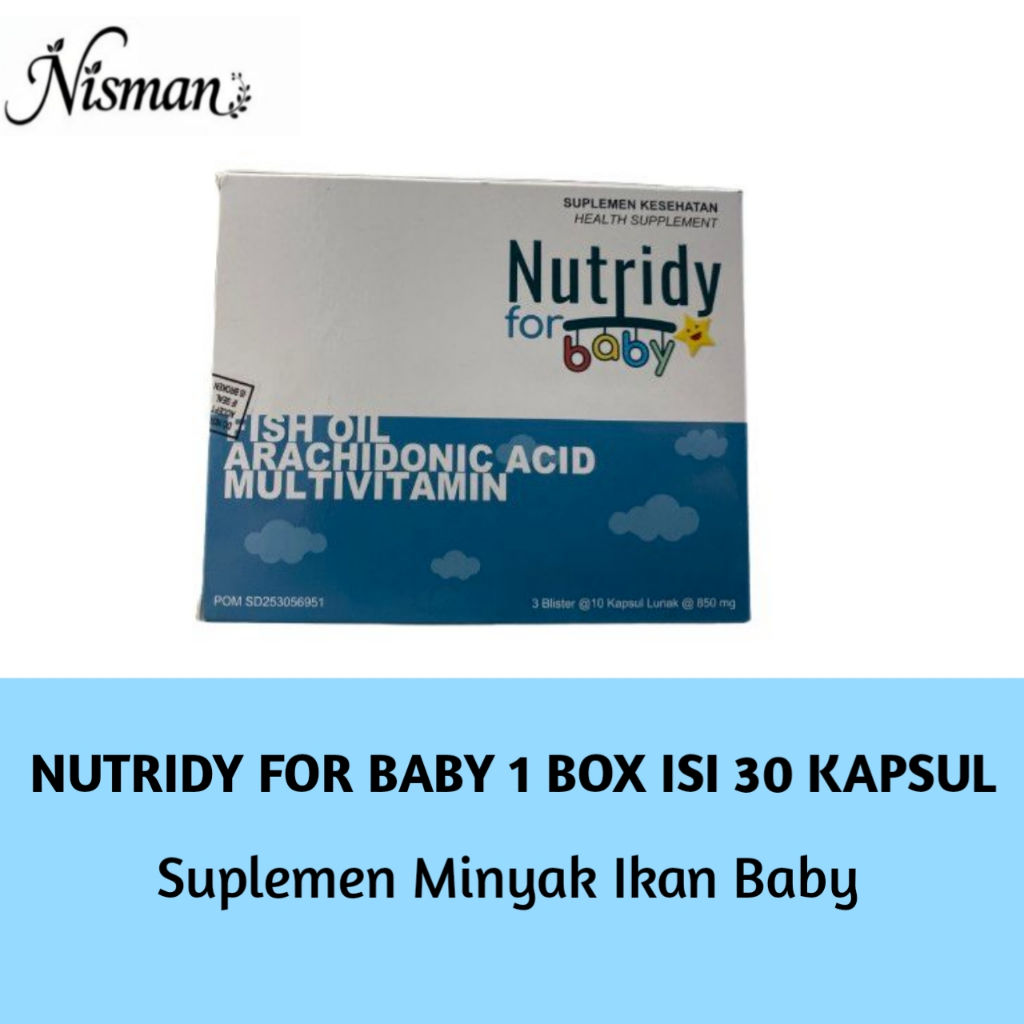 Nutridy For Baby 1 Box Isi 30 Kapsul/ Suplemen Minyak Ikan Bayi