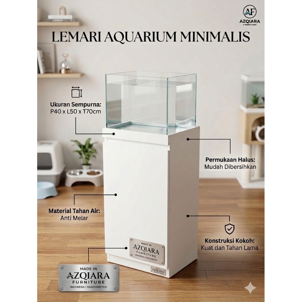 LEMARI AQUARIUM MINIMALIS /MEJA AQUARIUM LEBAR 50CM