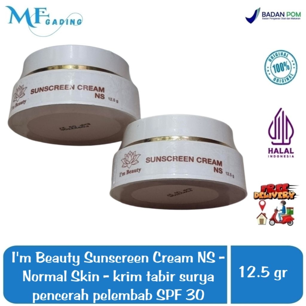 I'm Beauty Sunscreen Cream NS - Normal Skin - krim tabir surya pencerah pelembab - sunblock SPF 30 -