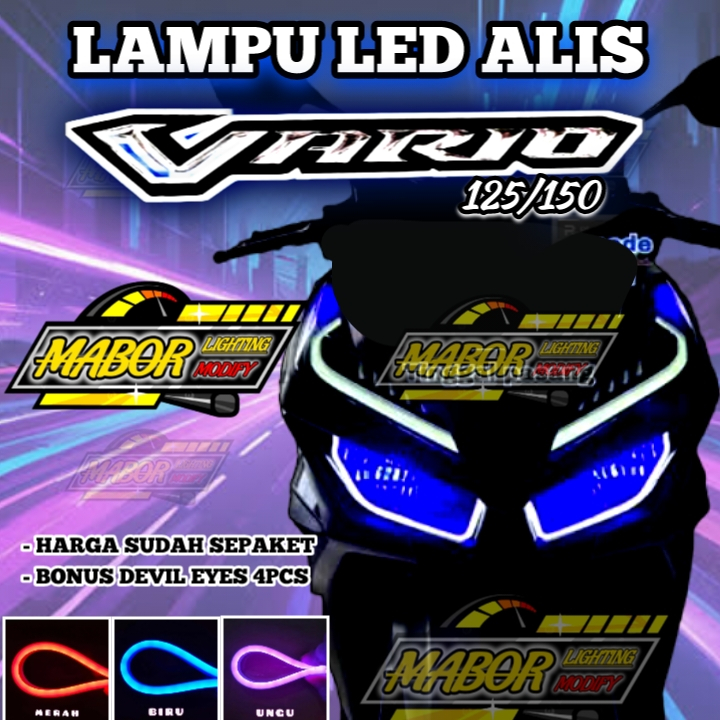 LAMPU ALIS VARIO 125 150 BONUS DEVIL EYES LAMPU VARIASI  MOTOR