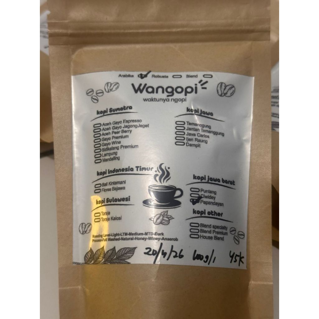 Wangopi™ - Kopi Aceh Gayo Espresso