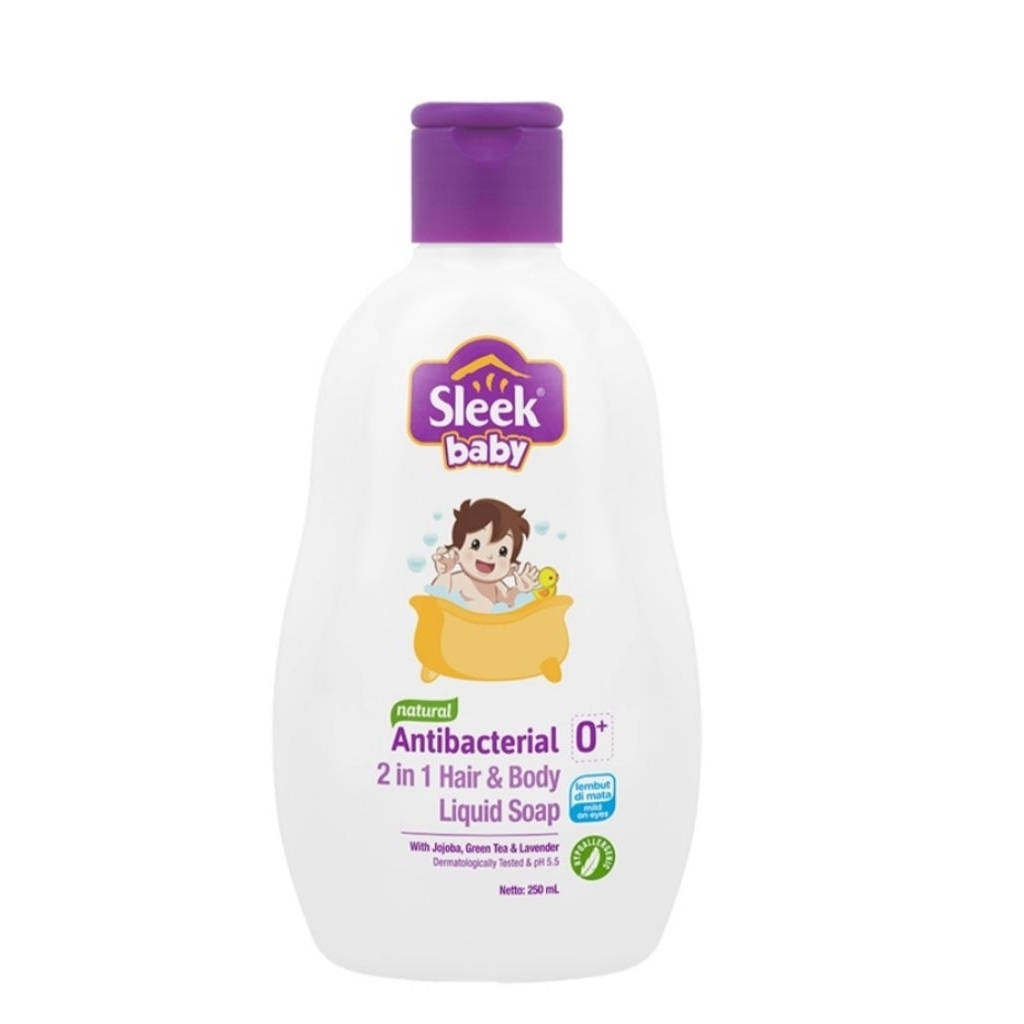 SLEK BABY SABUN MANDI DAN SHAMPO BOTOL 250ML