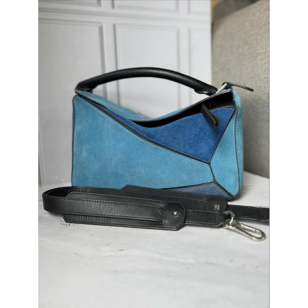 Tas loewe puzzle blue bag