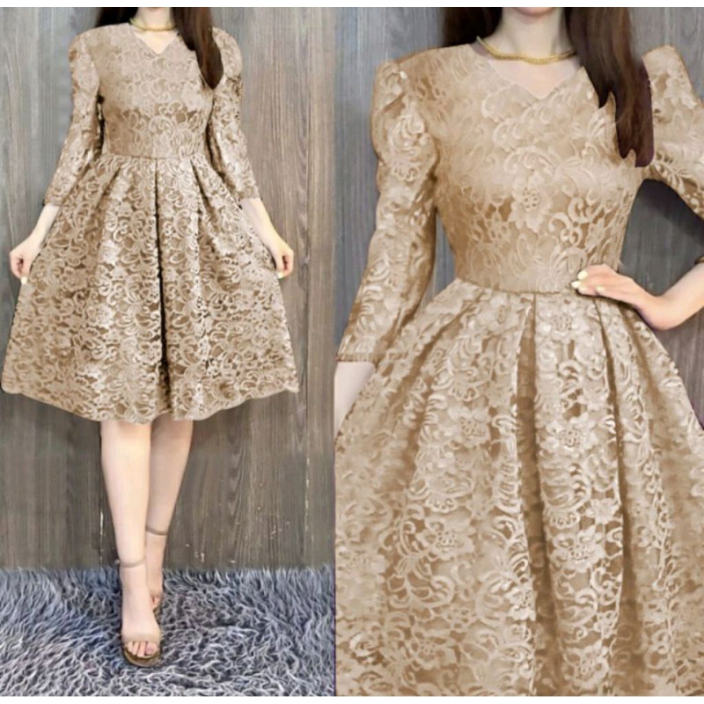 Dres pesta cantik Simple ~ Gaun Pesta modern S M L XL XXL ~ Dress Pesta Natal Mewah