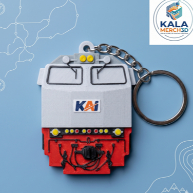 Gantungan Kunci Lokomotif Kereta Api KAI CC 206 3D Print - Aksesoris Muka Kereta Detail Souvenir Rai