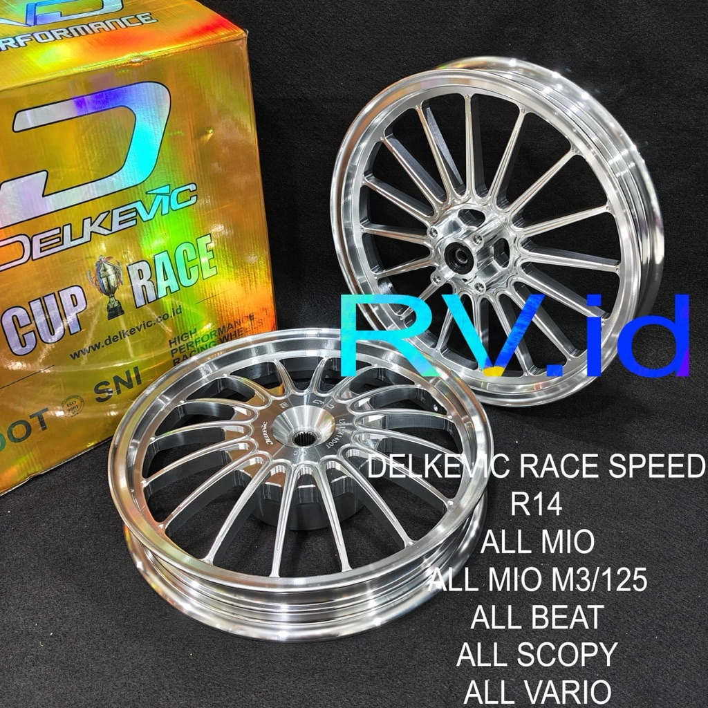 VELG RACING ORIGINAL DELKEVIC DND RACE SPEED RCL 14X185 14X215 BEAT VARIO 125 VARIO 110 MIO SPORTY S