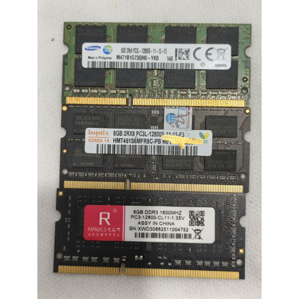 RAM SODIM 8GB PC3L/DDR3L second 12800/1600mhz