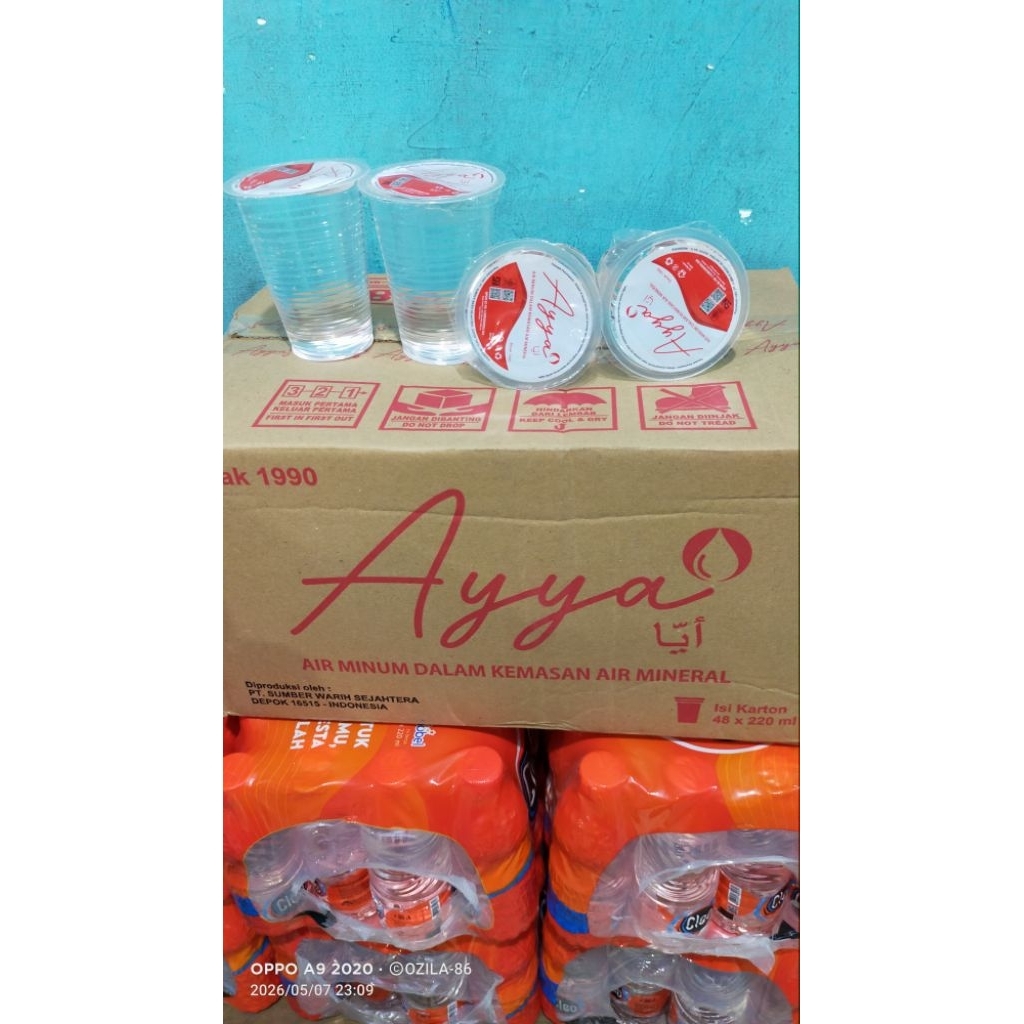 Air minum ayya Mineral 220ml Air gelas 1Dus  isi 48 pcs