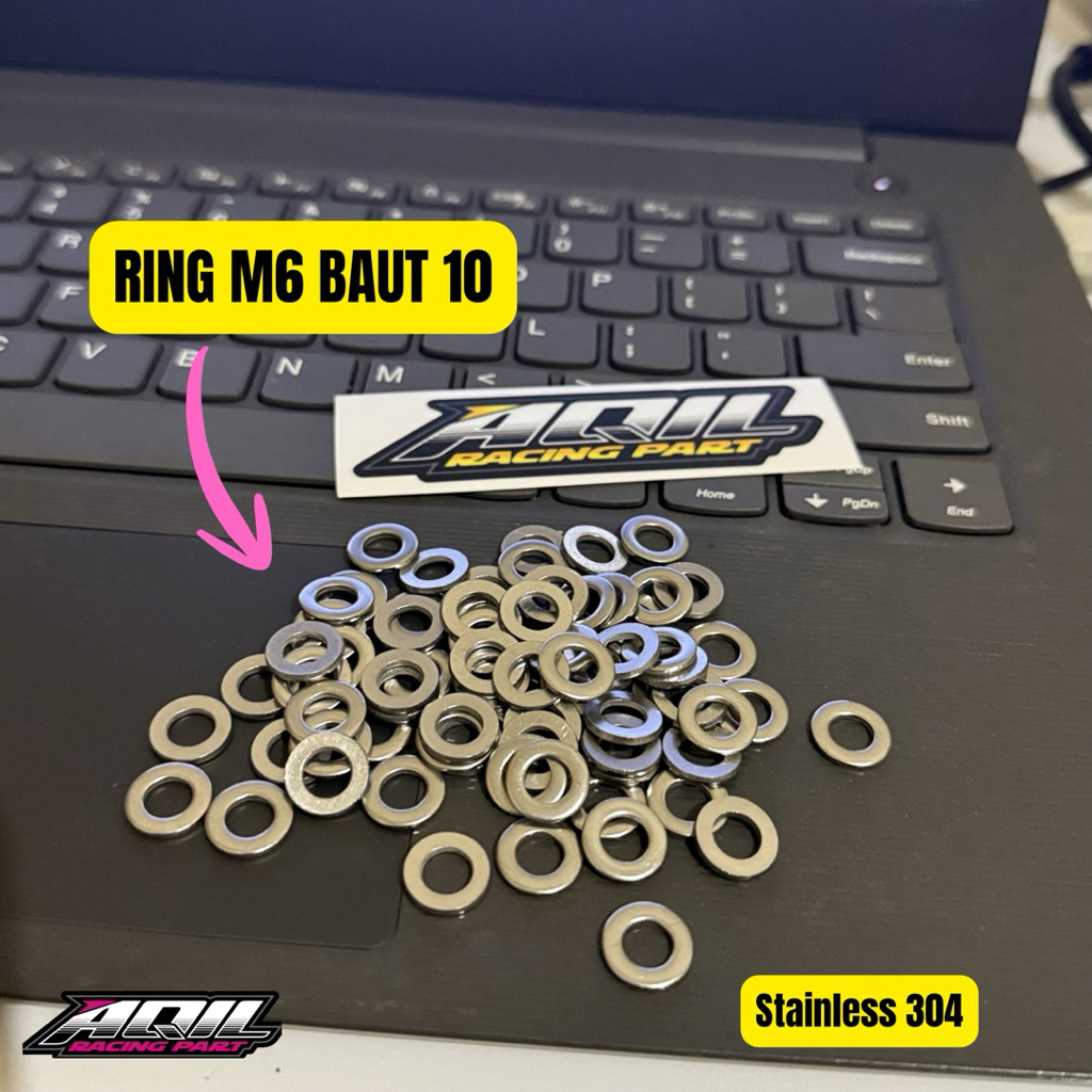 Ring Baut 10 Ring M6 Stainlees kecil