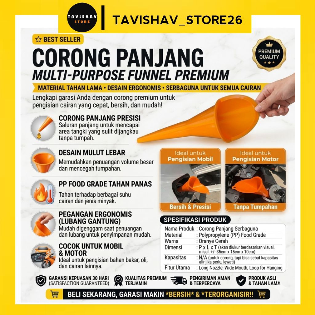 Corong Oli Minyak Anti Tumpah Corong Oli Panjang