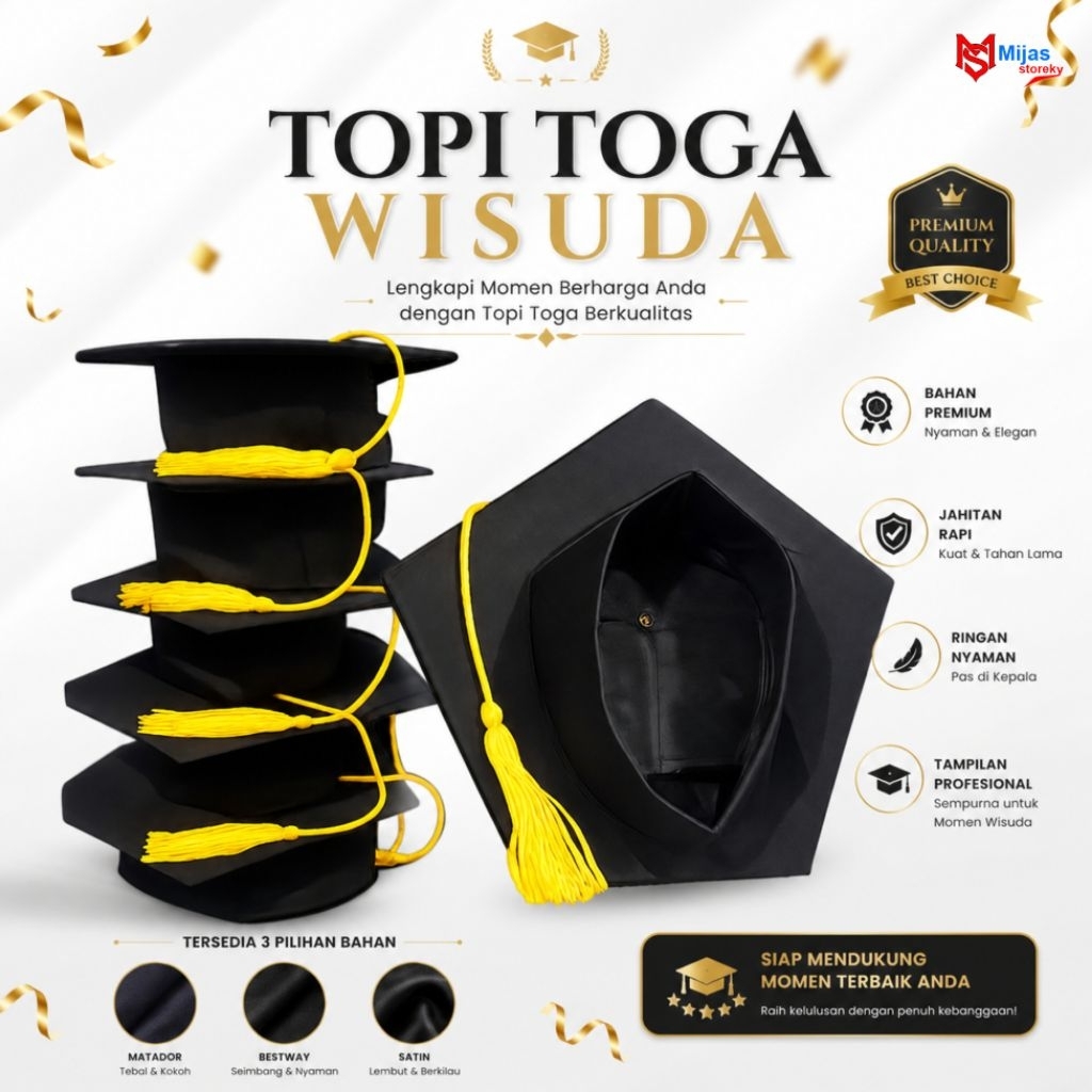 Grosir Topi Wisuda, Toga Wisuda, Atribut Wisuda, Perlengkapan Wisuda, Topi Wisudatoga wisuda sarjana