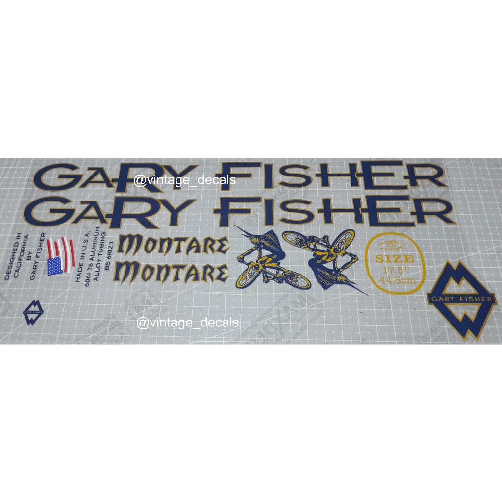 GARY FISHER montare decals replacement