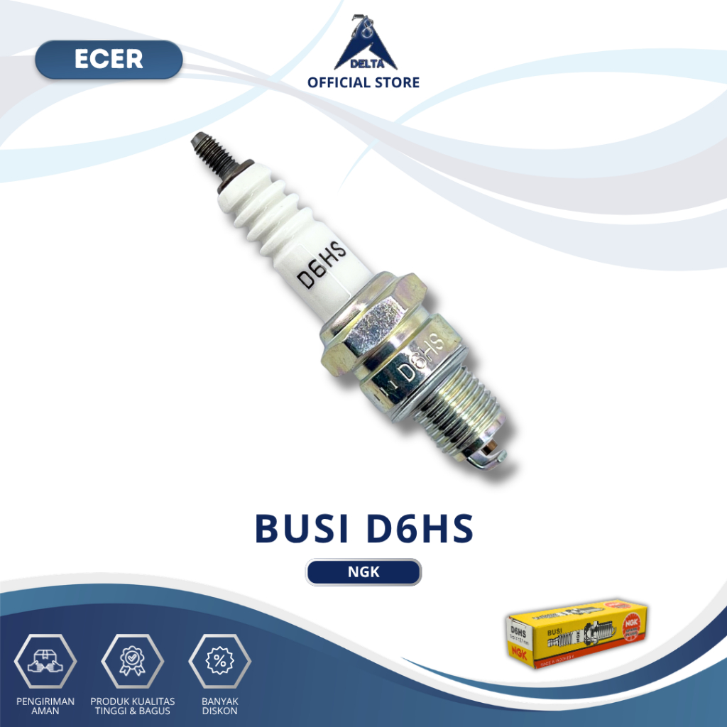 BUSI NGK D6HS [ECER] - Busi NGK D6HS Motor lama C70 C90