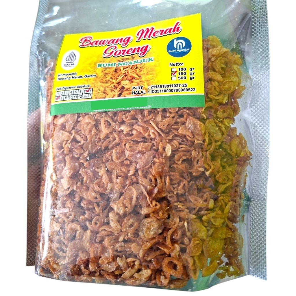 Bawang Merah Goreng Crispy Tanpa Tepung 150grm Bawang Merah Asli Bumi Nganjuk Siap Makan