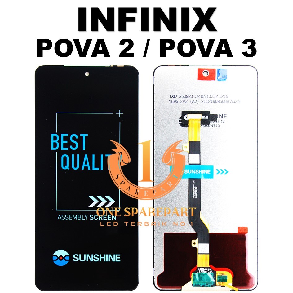 LCD TOUCHSCREEN INFINIX POVA 2 / POVA 3 COMPLETE ORIGINAL 1 SET 100%