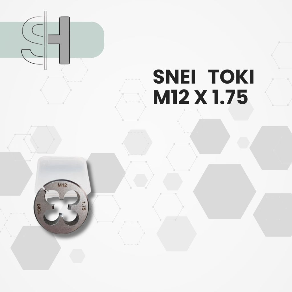 Snei Toki M12 x 1.75 Round Dies M12 Pitch 1.7 mm Snei M12x1.75 Senai Sney Snay Ulir Mur