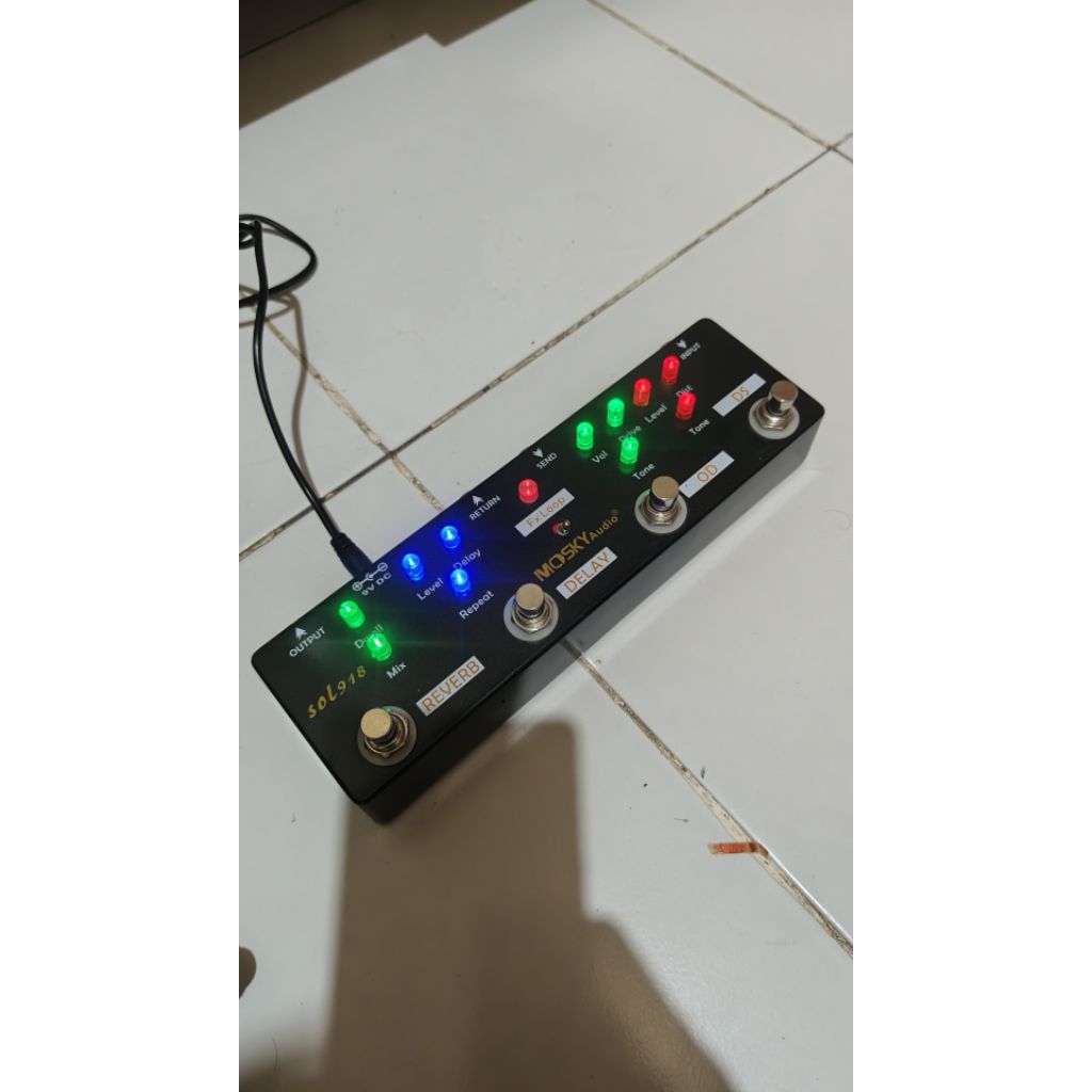 efek gitar mosky audio plus adaptor