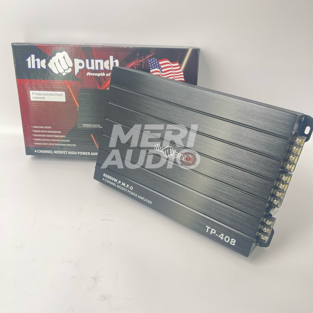 Power THE PUNCH TP 408.4CHANNEL Amplifier 4CHANNEL