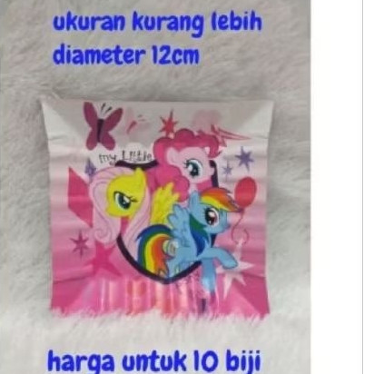 piring kertas kue ulang tahun kuda poni little pony