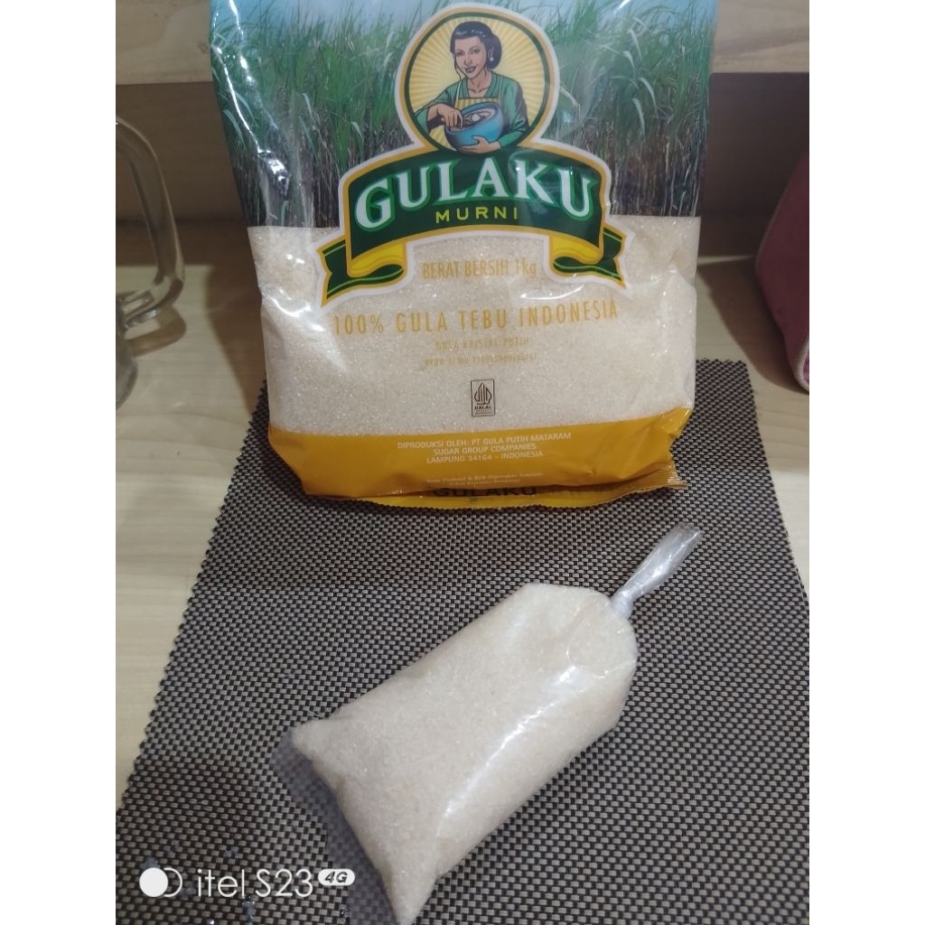 100gr gula pasir murah merek GULAKU