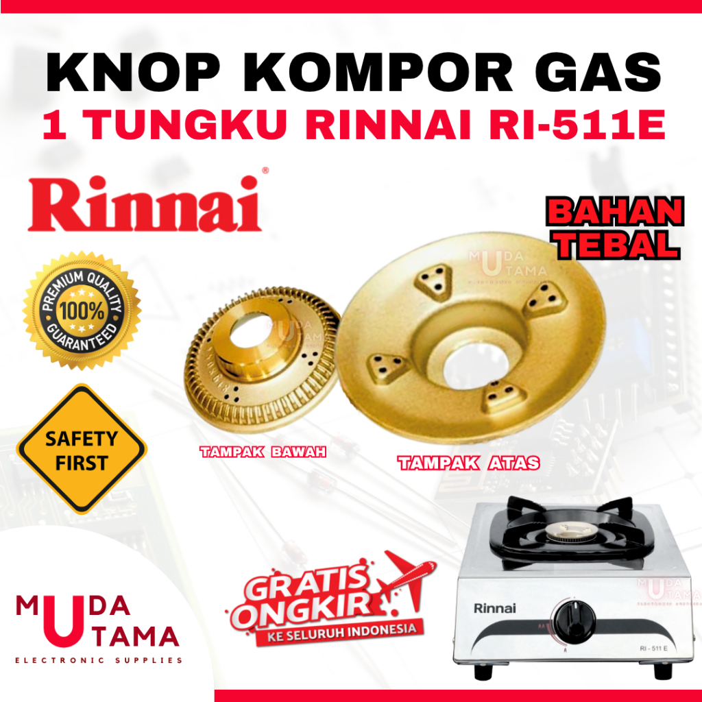 Burner Kompor Gas RINNAI RI-511E - Kuningan Kompor Gas RINNAI RI-511E - Sparepart Kompor Gas RINNAI 