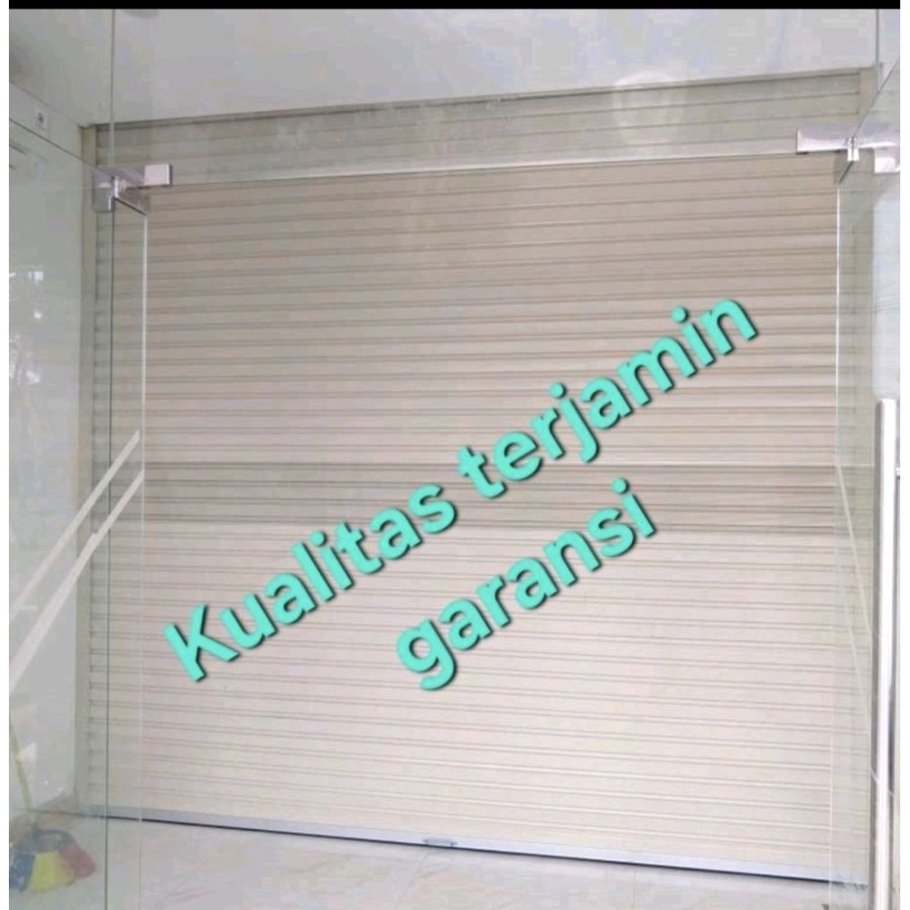 Rolling door one sheet full.perforated komplit siap.pasang(harga tertera adalah harga per meter?