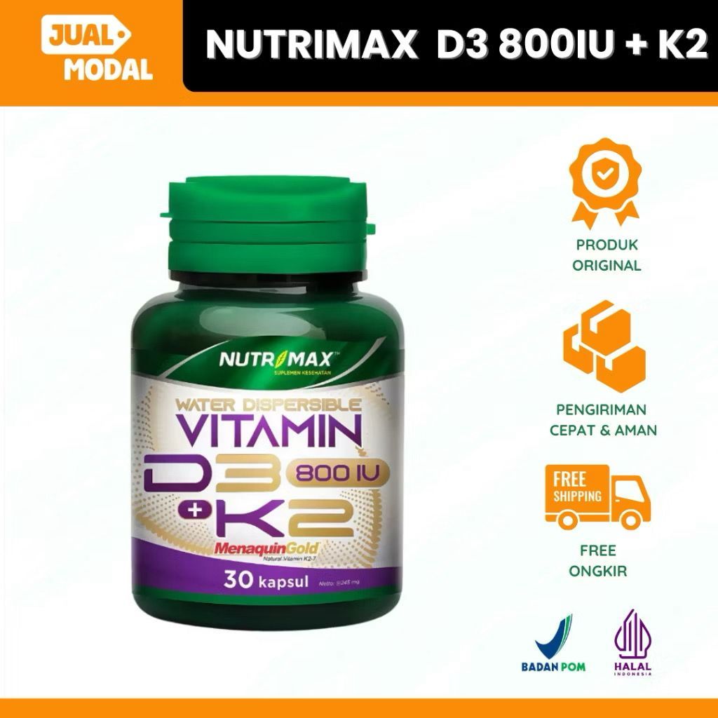 Nutrimax Vitamin D3+K2 / Vit D3 K2 / Vitamin Nutrimax Anak dan Dewasa