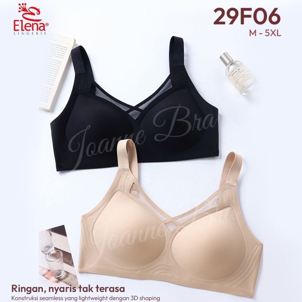 Elena Seamless Bra BH Minimizer Jumbo Cup C-D - 38 - 48 - E 29F06 - Bra Kait 4 Busa Tipis Tanpa Kawa