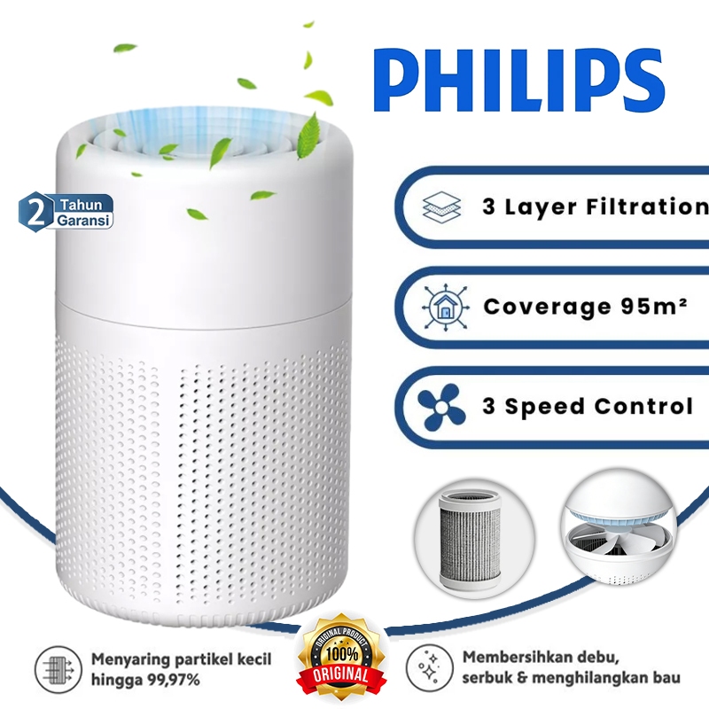 PHILIPS  4 IN 1Air Purifier UV-C lon Negatif Filter HEPA Aromatherapy Diffuser, Anti PM2.5, Bau,Viru