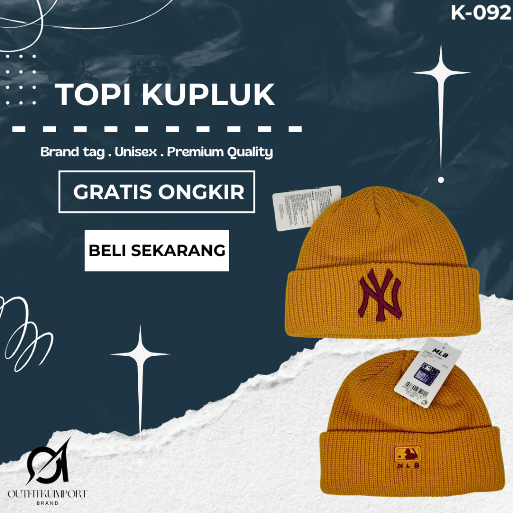 K-092 Kupluk NY MLB Yellow Logo Maroon