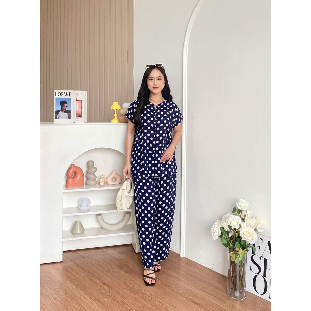 MOTIF TERBARU - AISHA SET PANJANG ( oneset lengan pendek + celana panjang )
