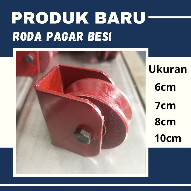SAB Roda pagar besi cor Super 6 7 8cm roda pintu gerbang rumah Roda Pintu Pagar Besi Roda Pagar Mode