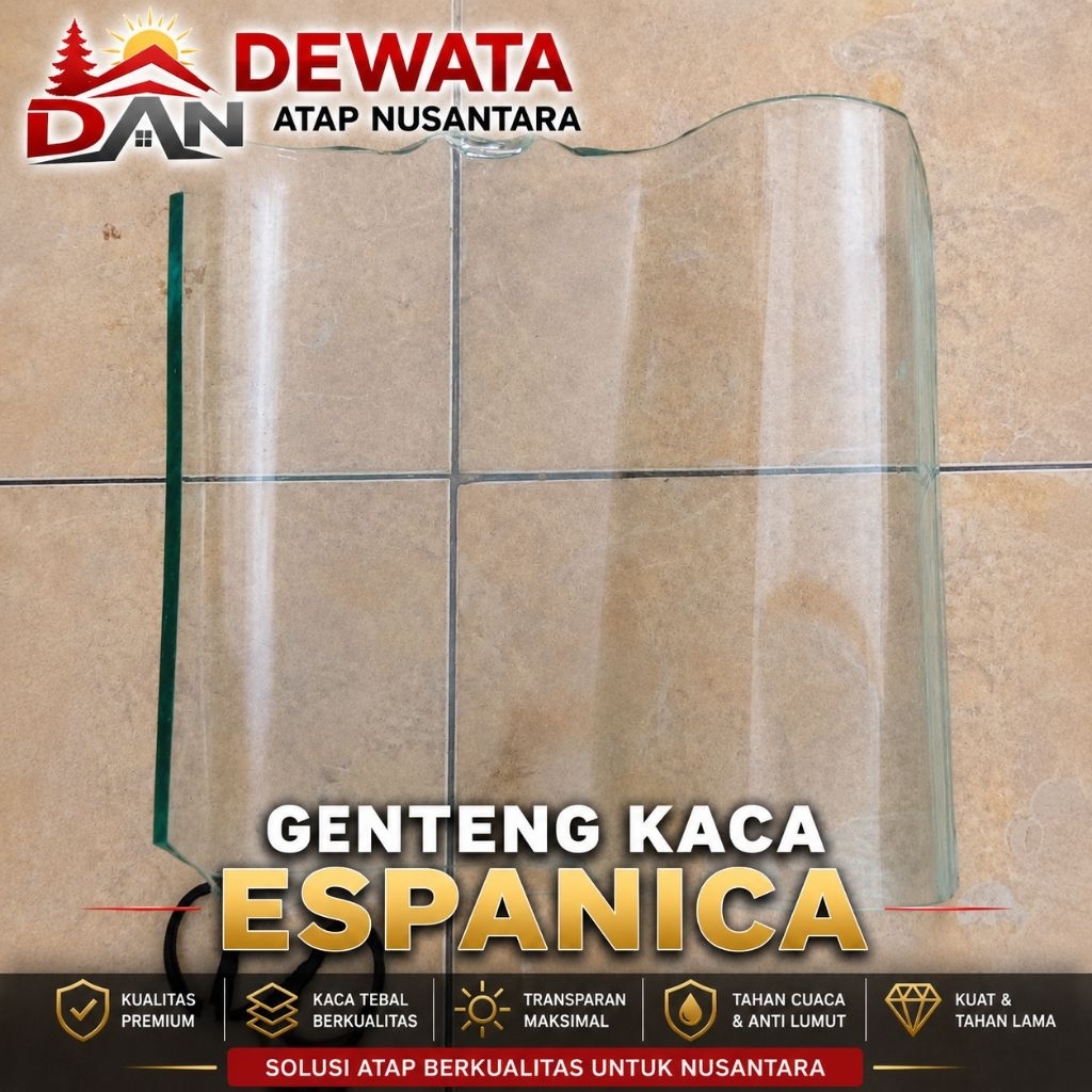 genteng kaca espanica tebal 8 mili
