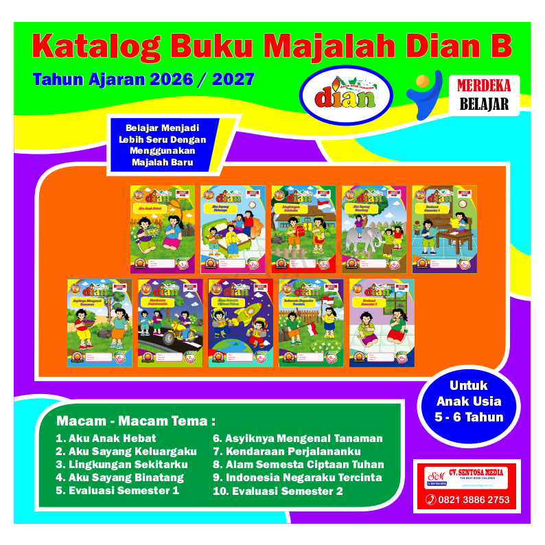 Buku Majalah Dian B ( Buku TK untuk anak usia 5 - 6 tahun )