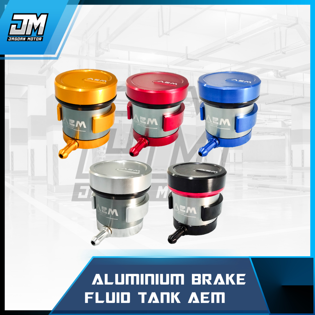 Tabung Minyak Rem AEM Aluminium CNC Brake Fluid Tank