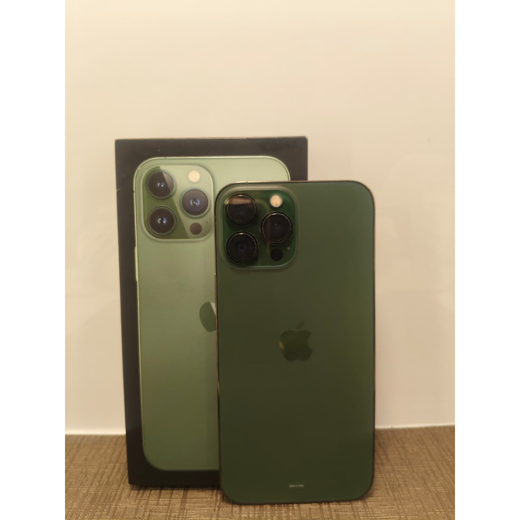 SECOND IPHONE 13 PRO MAX 128GB ALPINE GREEN BH 86% EX GARANSI RESMI INDONESIA PA/A