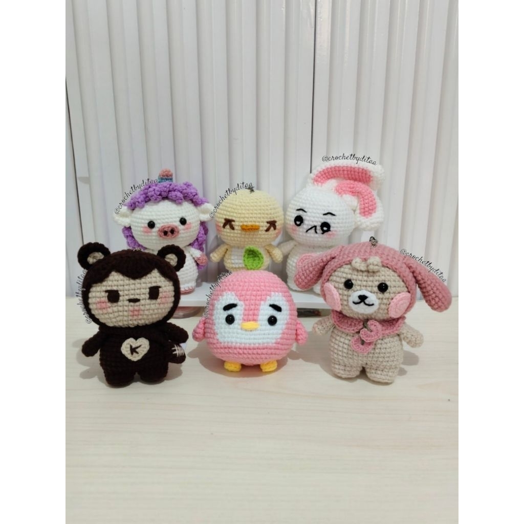 Boneka Rajut EXO | EXO Doll Keychain
