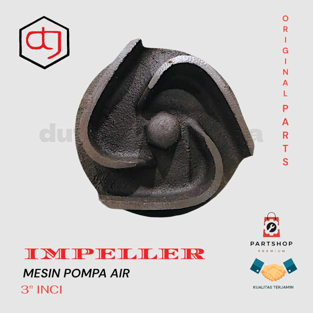 KIPAS IMPELLER MESIN POMPA ALKON KOSHIN 3" INCI 3DAUN