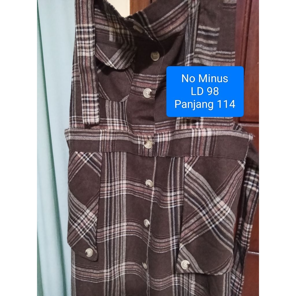PL Overal jumsuit flanel wanita