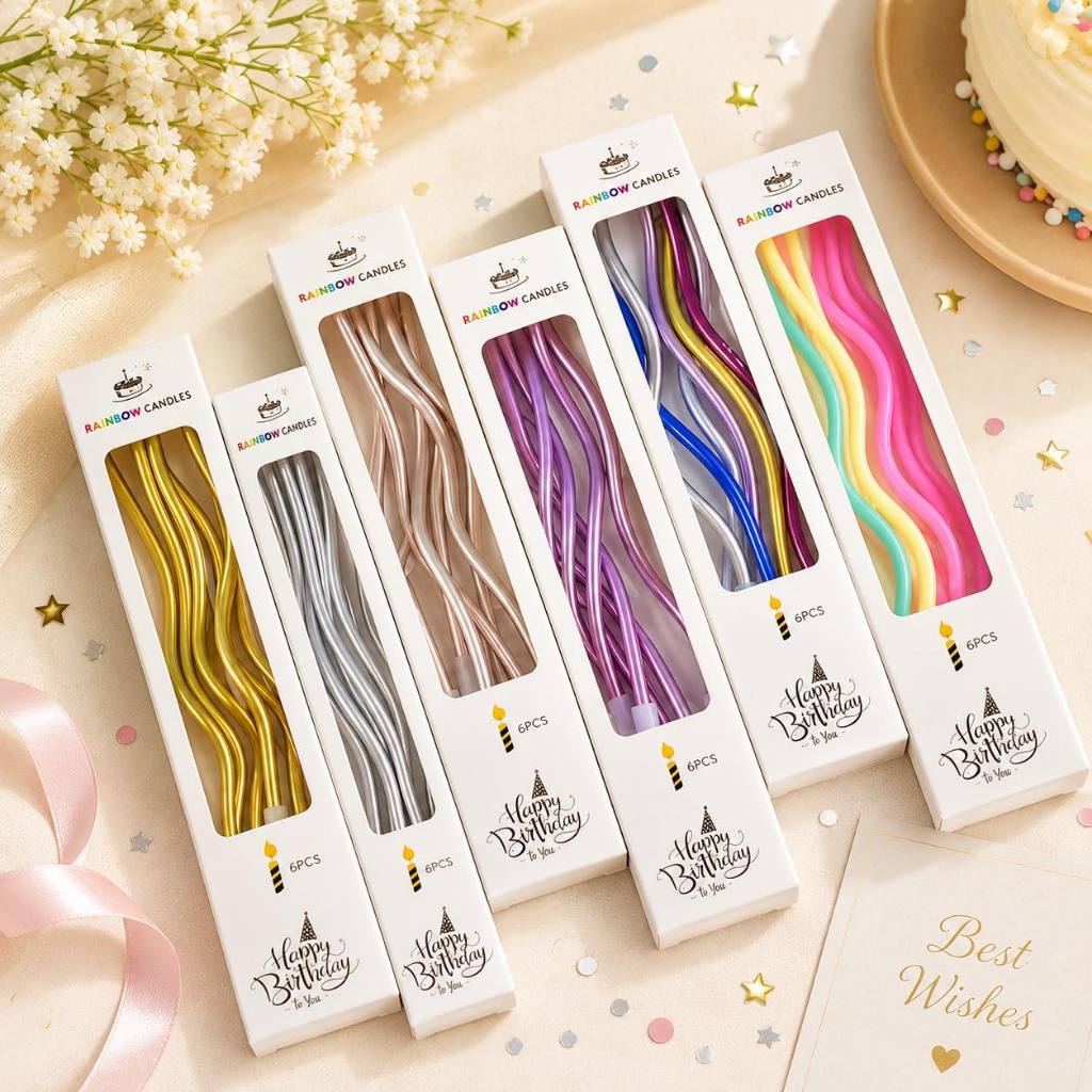 (GOGOMART) Lilin Spiral Ulir Korea Happy Birthday / Lilin Ulang Tahun Spiral / Lilin Ulir Panjang 16