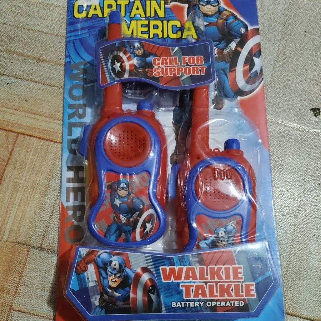 mainan walkie talkie anak interphone radio HT karakter avenger