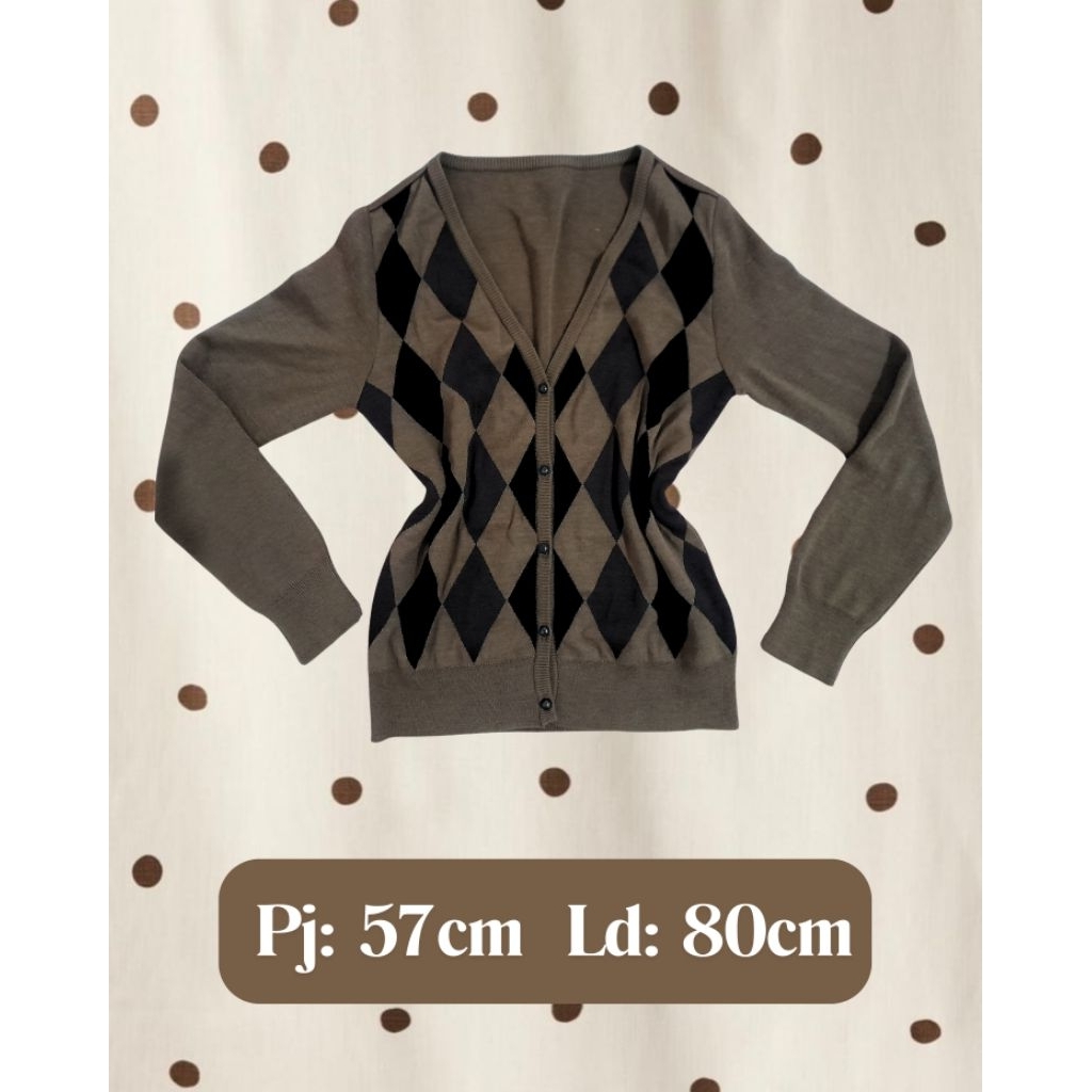 Preloved || Cardigan motif ketupat