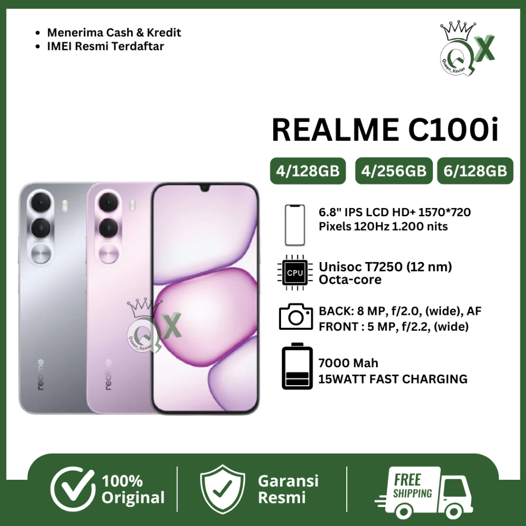 REALME C100i RAM 4/128GB 4/256GB 6/128GB GARANSI RESMI 12 BULAN