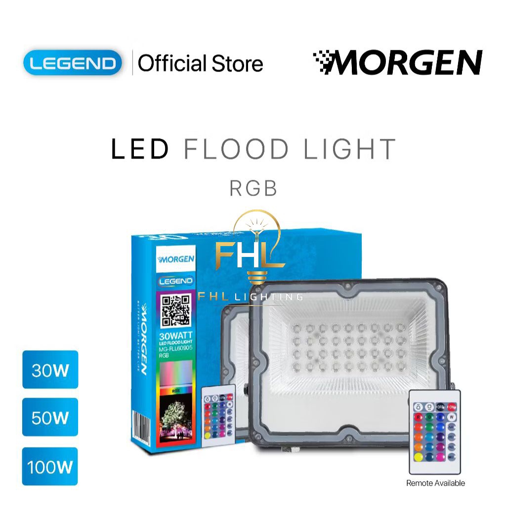 Morgen LED Flood Light RGB Legend Series 50w 100w