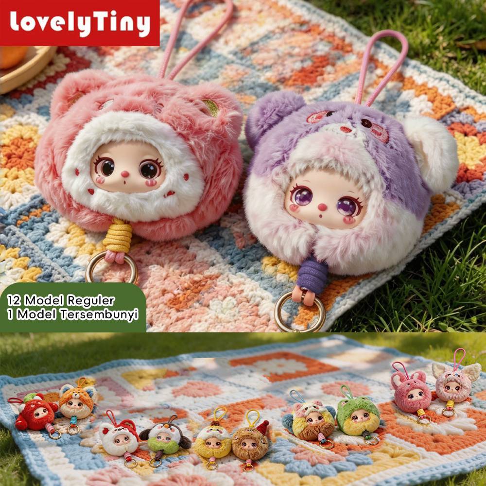 [BISA COD] Lilla's Zoo Mini Blind Box Phone Strap Gantungan Boneka Gemes & Fluffy Plush Tali Telepon