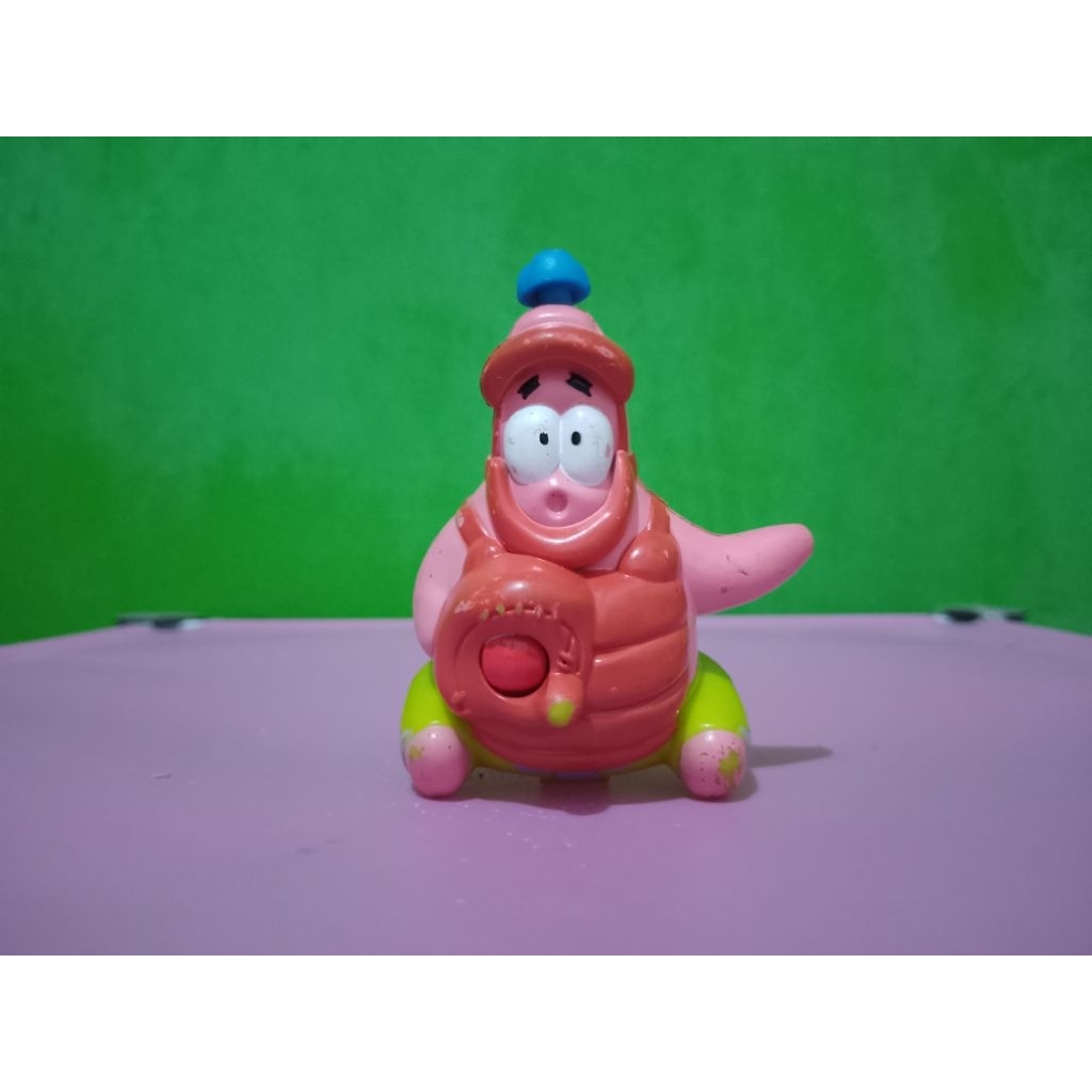 Figure SPONGEBOB SQUAREPANTS - PATRICK STAR  - Viacom 2008 KFC Murah Retro Vintage Rareti Koleksi Ma