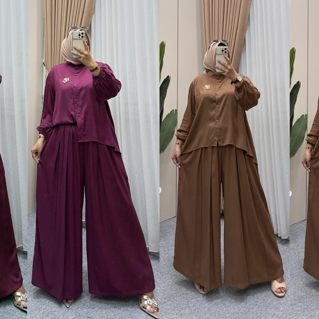 One Set Polos // One Set Tangan Balon // Oneset Mia Gallery