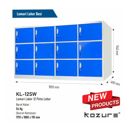 KOZURE KL-12SW LOKER BESI UKURAN PENDEK